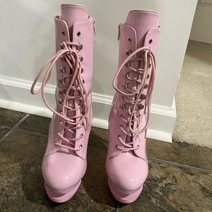 Pink Pleaser Boots